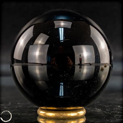 Natürliche Schwarze Obsidian Kristall-Kugel - 281,47g