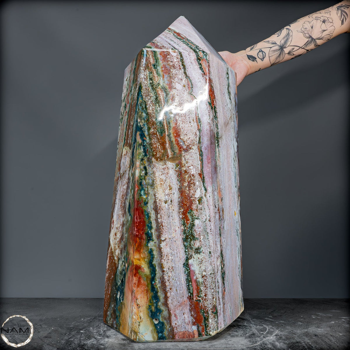 Natürlicher Ocean Jasper Kristall-Obelisk - 42463,59g