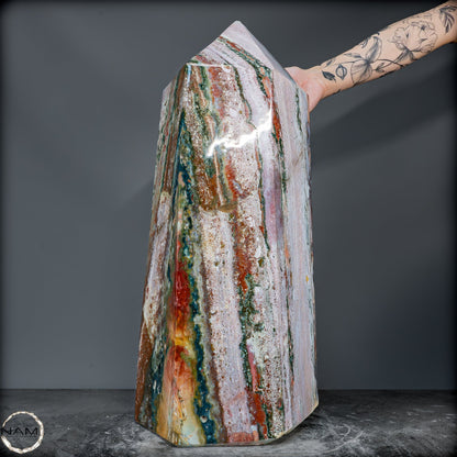 Natürlicher Ocean Jasper Kristall-Obelisk - 42463,59g