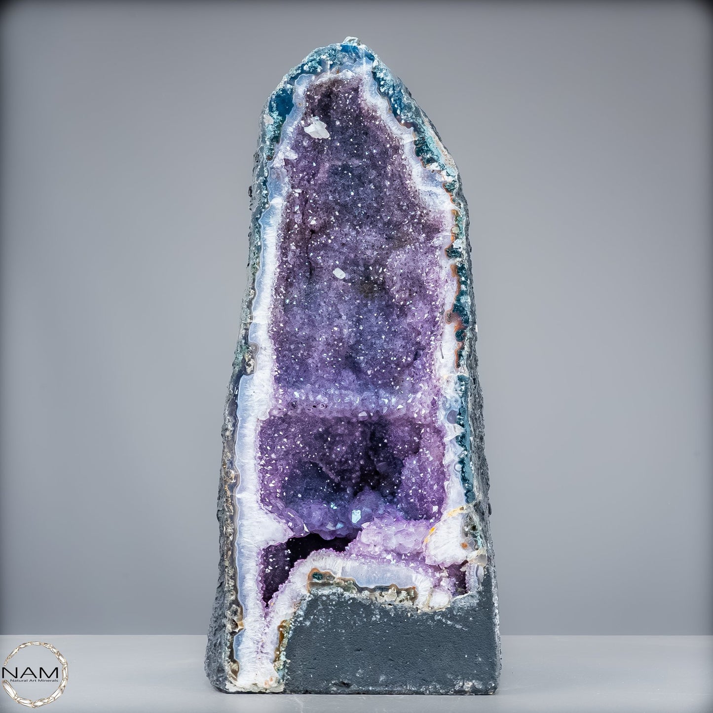 Natürliche Intensive Amethyst-Achat-Kristall Kathedrale/Druse - 18123,44g