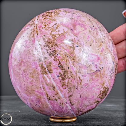 Rhodochrosit-Kugel – imposantes Unikat in Rosa-2290,92g