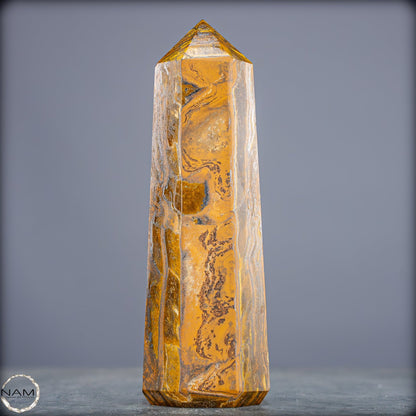 Natürlicher Tigerauge-Obelisk - 986,49g