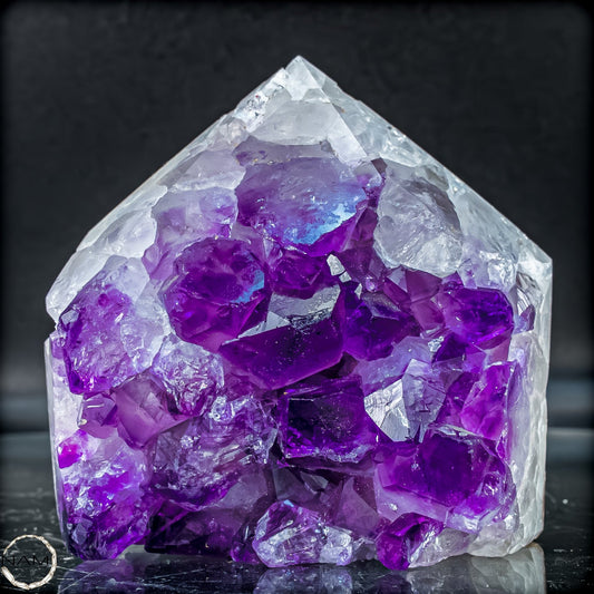 Natürliche Amethyst-Kristall Druse/Spitze - 728,27g