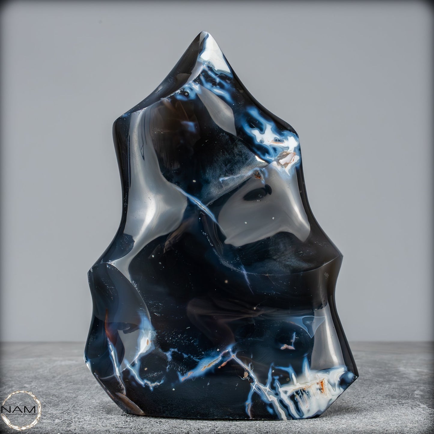 Natürliche Orca-Achat Kristall Flamme aus Brasilien - 901,56g