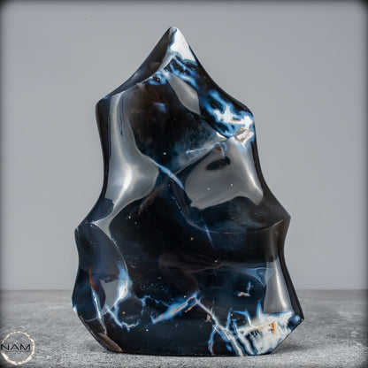 Natürliche Orca-Achat Kristall Flamme aus Brasilien - 901,56g