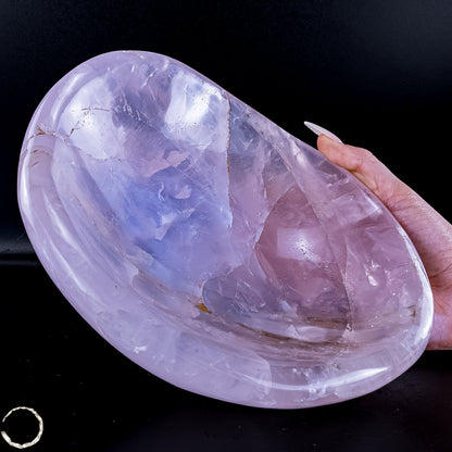 Natürliche Rosenquarz Schale / Schüssel 2065,33g