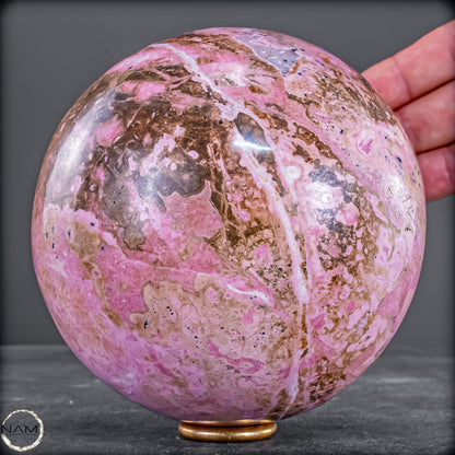 Rhodochrosit-Kugel – imposantes Unikat in Rosa-2290,92g