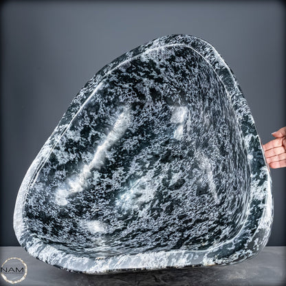 Natürliche Indigo Gabbro - Merlinite Schüssel - 81 kg
