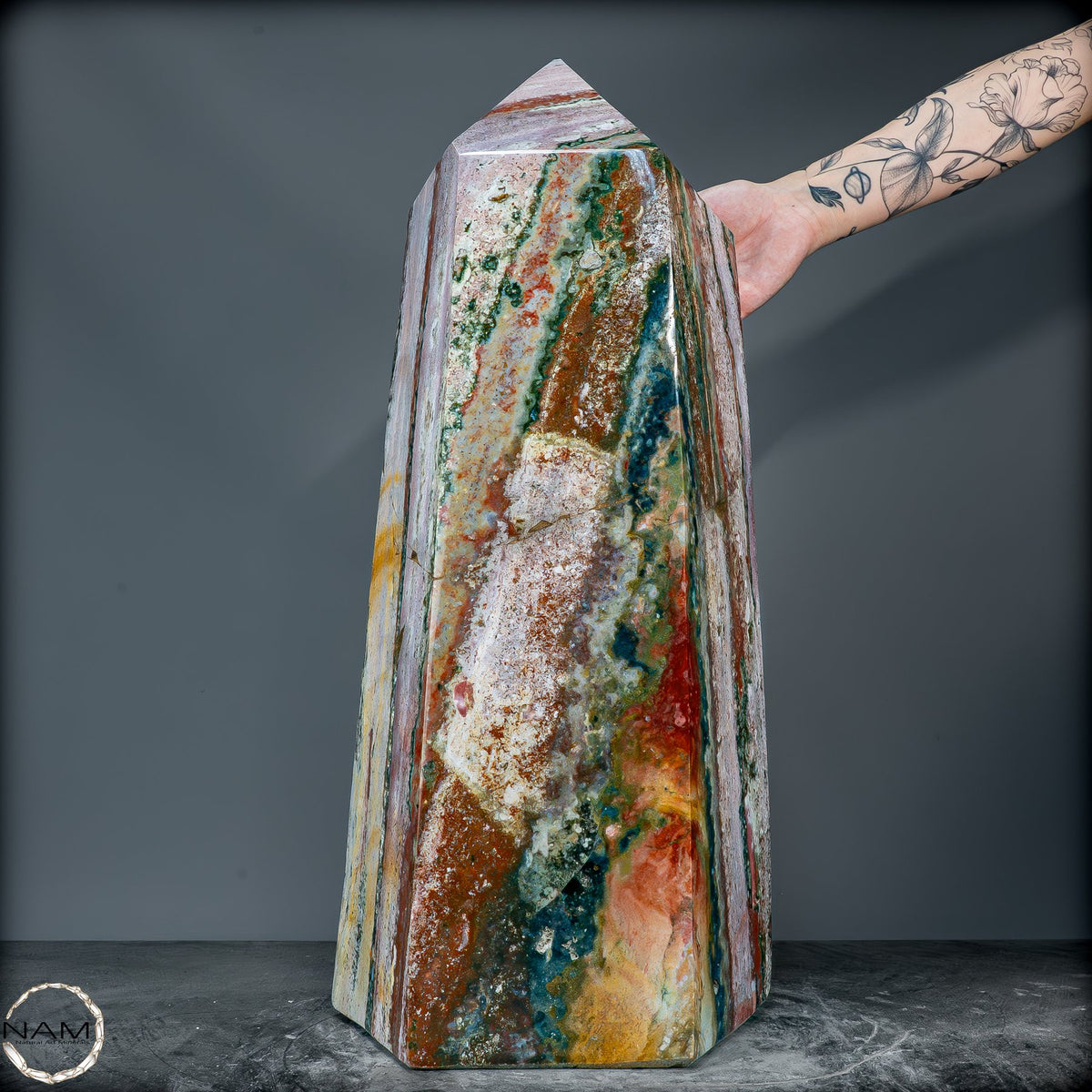 Natürlicher Ocean Jasper Kristall-Obelisk - 42463,59g
