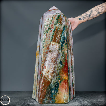 Natürlicher Ocean Jasper Kristall-Obelisk - 42463,59g