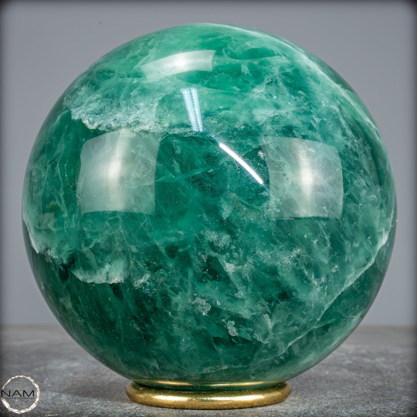 Natürliche Grüne Fluorit Kristallkugel, Spitzenqualität - 4757,67g