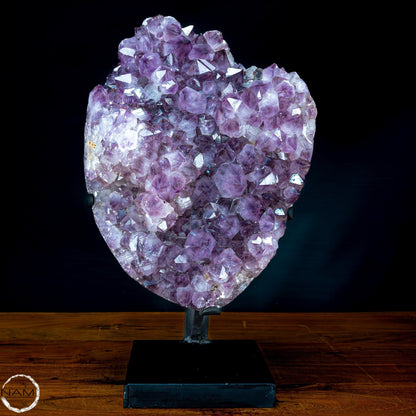 Natürliche Amethyst-Kristalle/Druse auf Ständer - 15604,12g