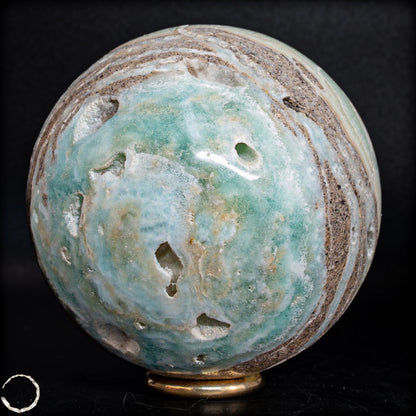 Natürliche Blau-Grüne Aragonit-Kristall Kugel - 727,72g - 80mm
