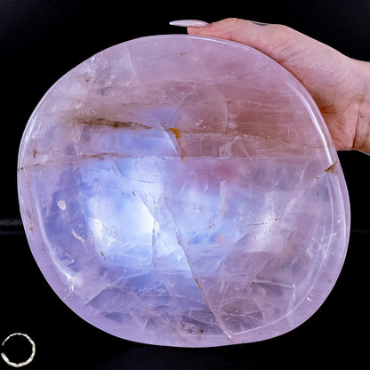 Natürliche Rosenquarz Schale / Schüssel 2065,33g