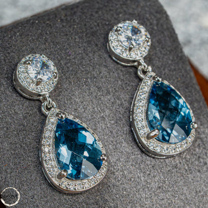 Eleganz in Blau – Aquamarin-Ohrringe Afghanistan - 22,2ct