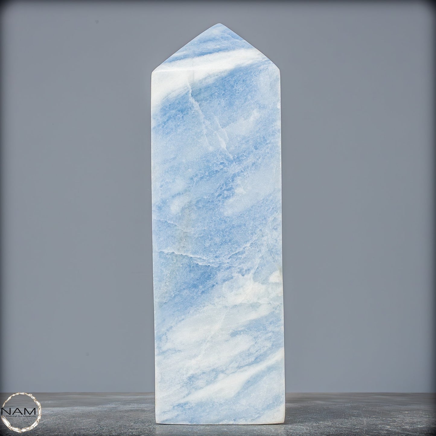 Natürlicher Blauer Calcit-Kristall Obelisk - 2542,91g
