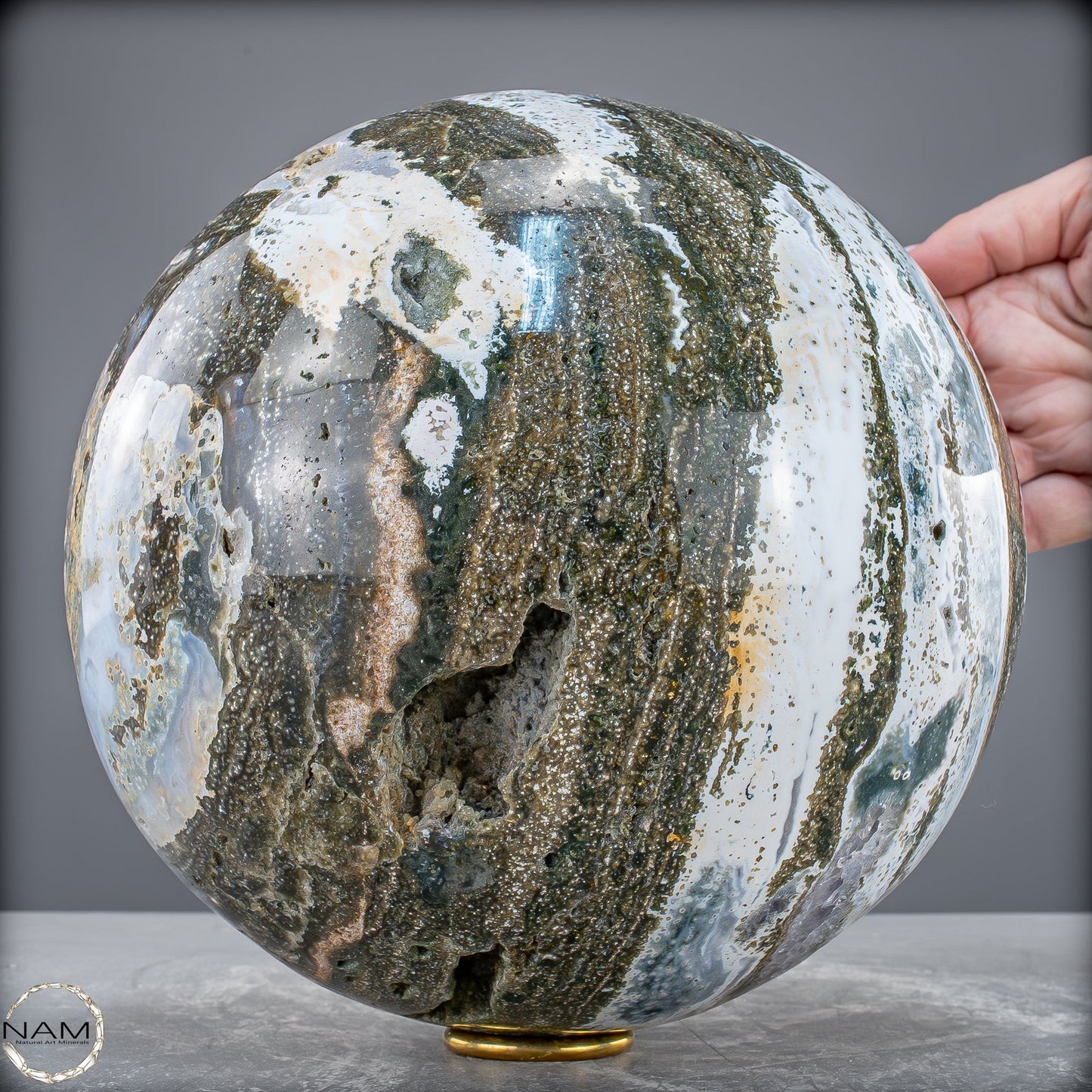 Natürliche Ocean-Jaspis-Achat Kugel - 11620,77g
