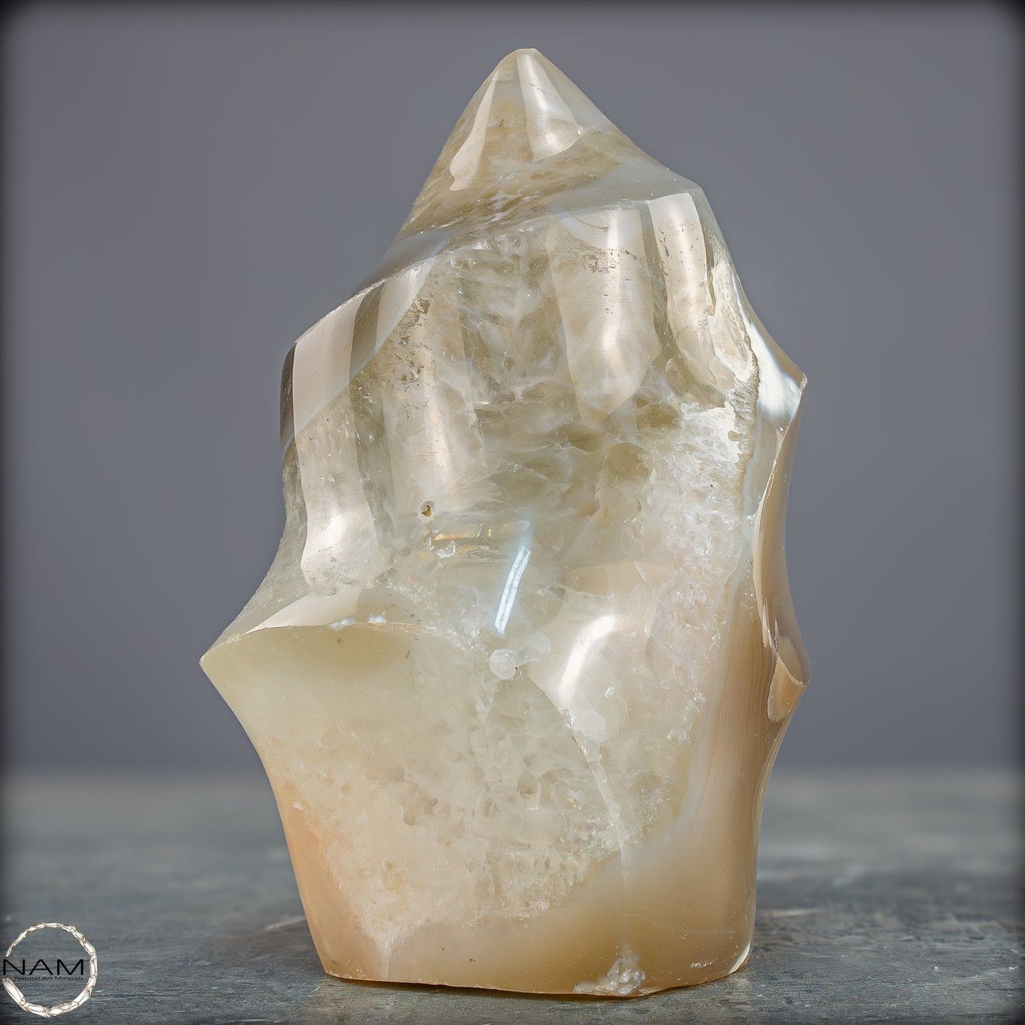 Natürliche Orca-Achat Kristall Flamme aus Brasilien - 811,75g