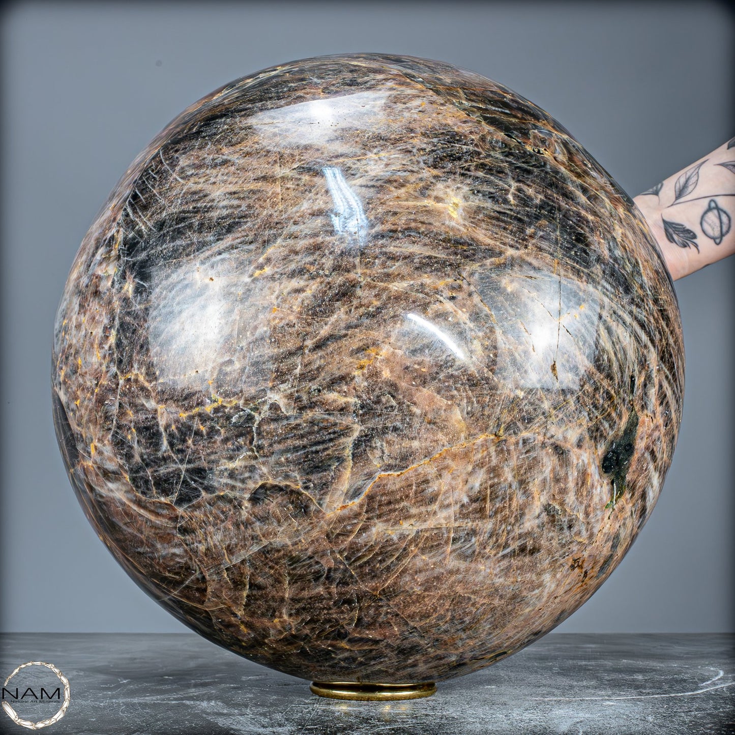 Natürliche Funkelnde Mondstein Kristall-Kugel - 38392,17g