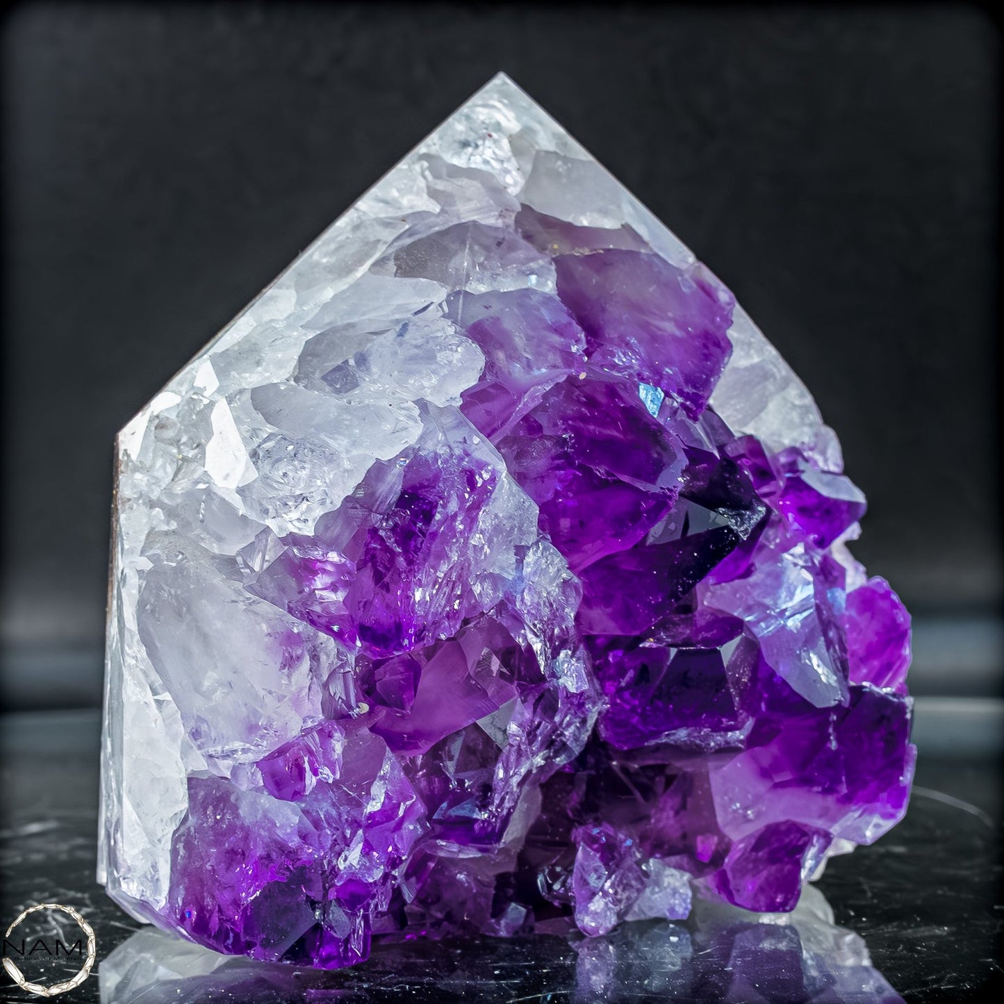 Natürliche Amethyst-Kristall Druse/Spitze - 728,27g