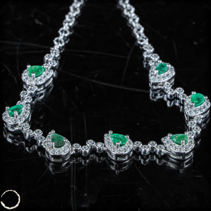 Elegantes Smaragd-Armkettchen - 5,71g 28,55ct