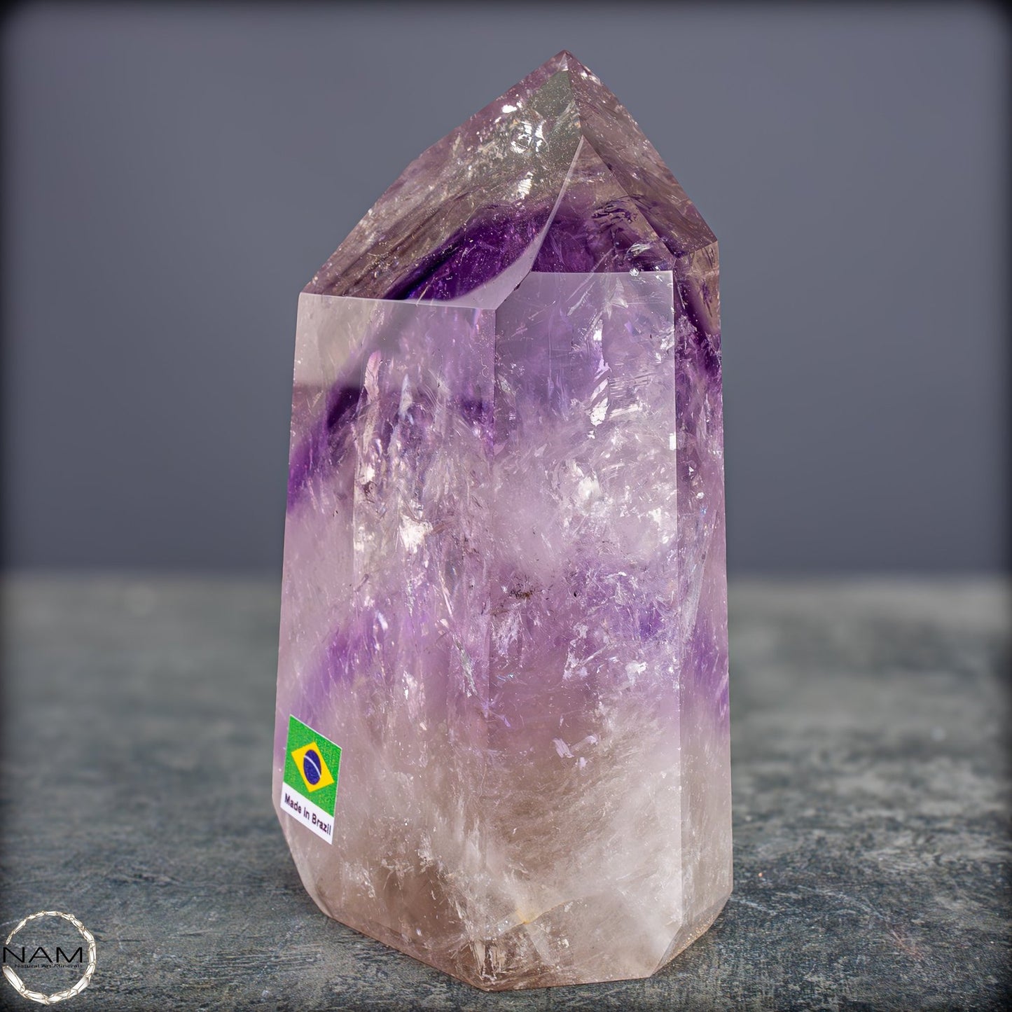 Natürliche, Sehr Seltene Amethyst-Kristall Spitze, Brasilien - 644,19g