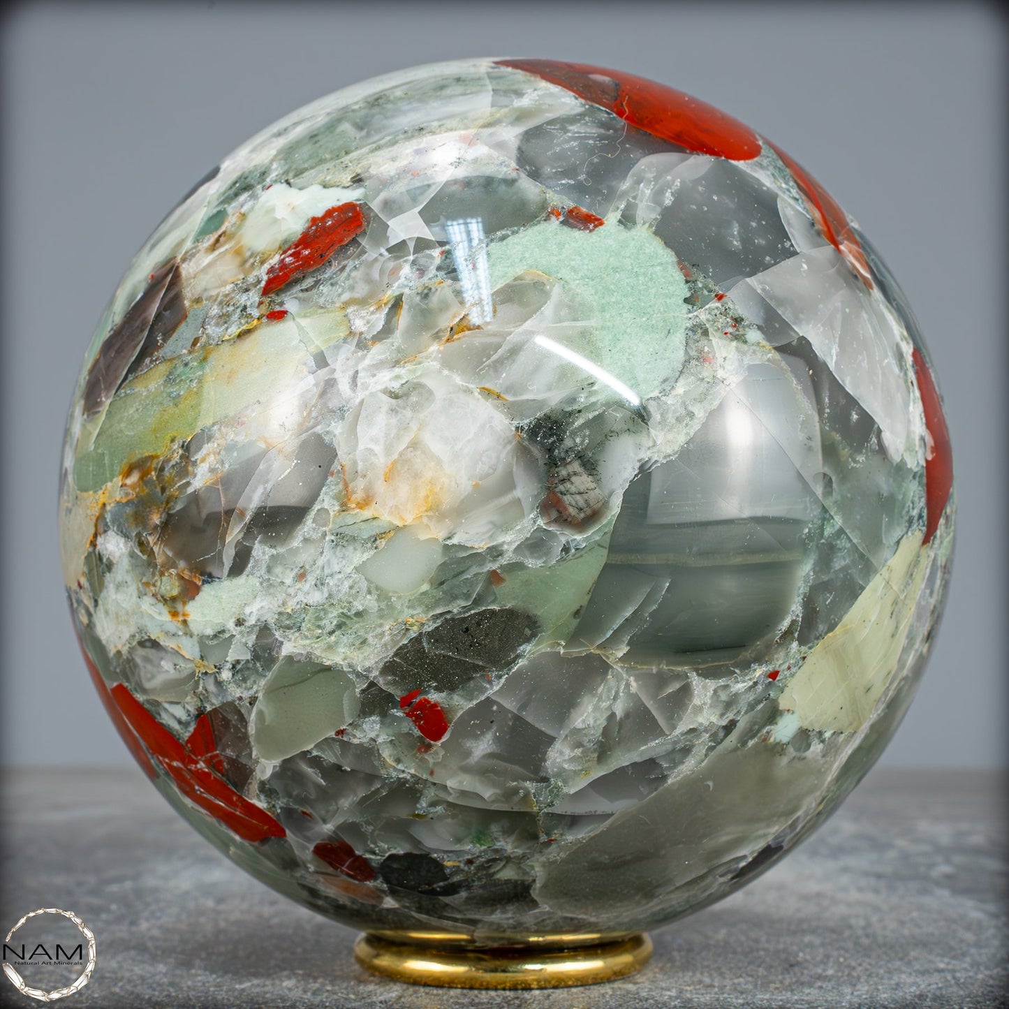 Natürliche Drachenblut-Jaspis Kugel aus Afrika - 2959,58g - 132mm