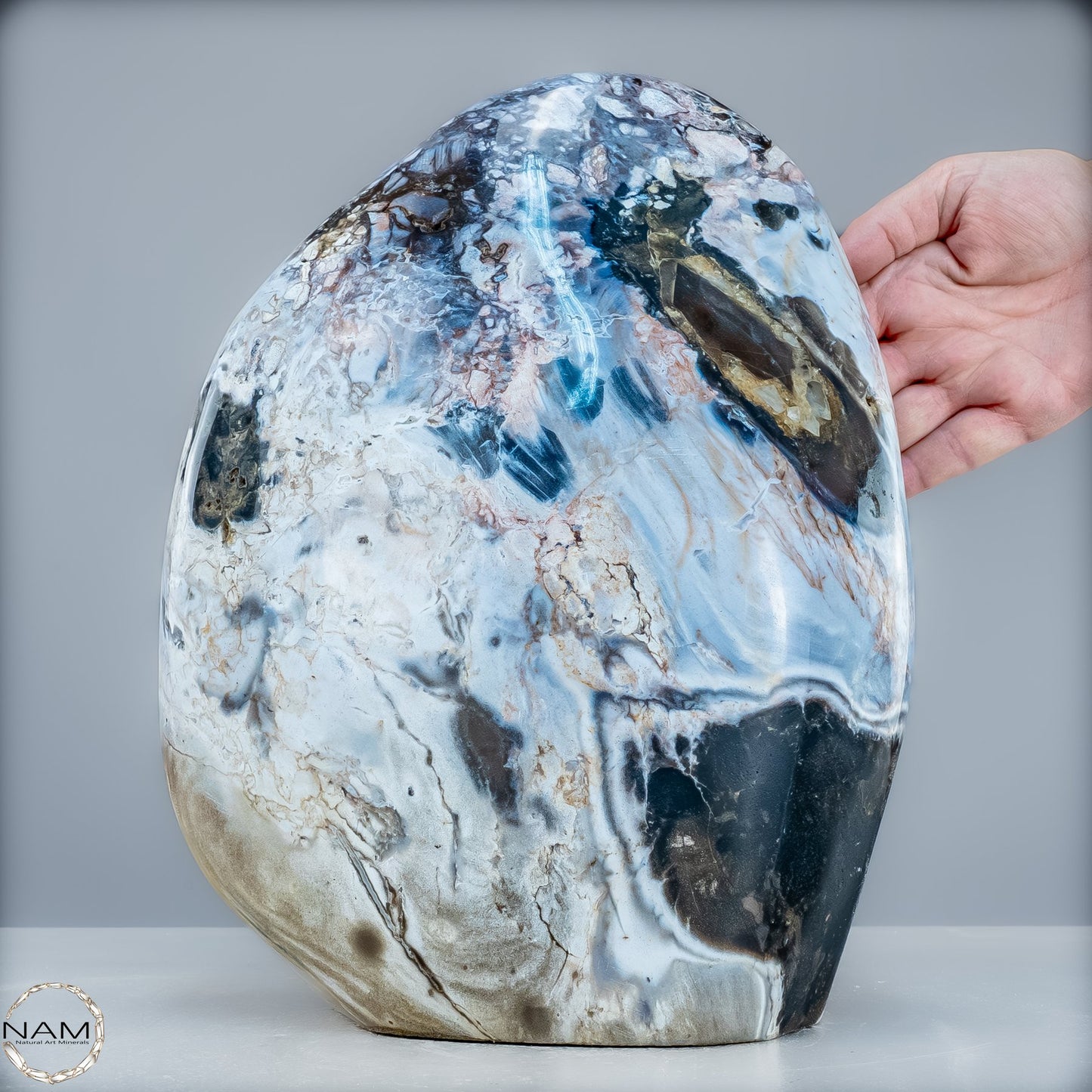 Mystik in Stein – Gebänderter Achat trifft schwarzen Opal - 11788,15g