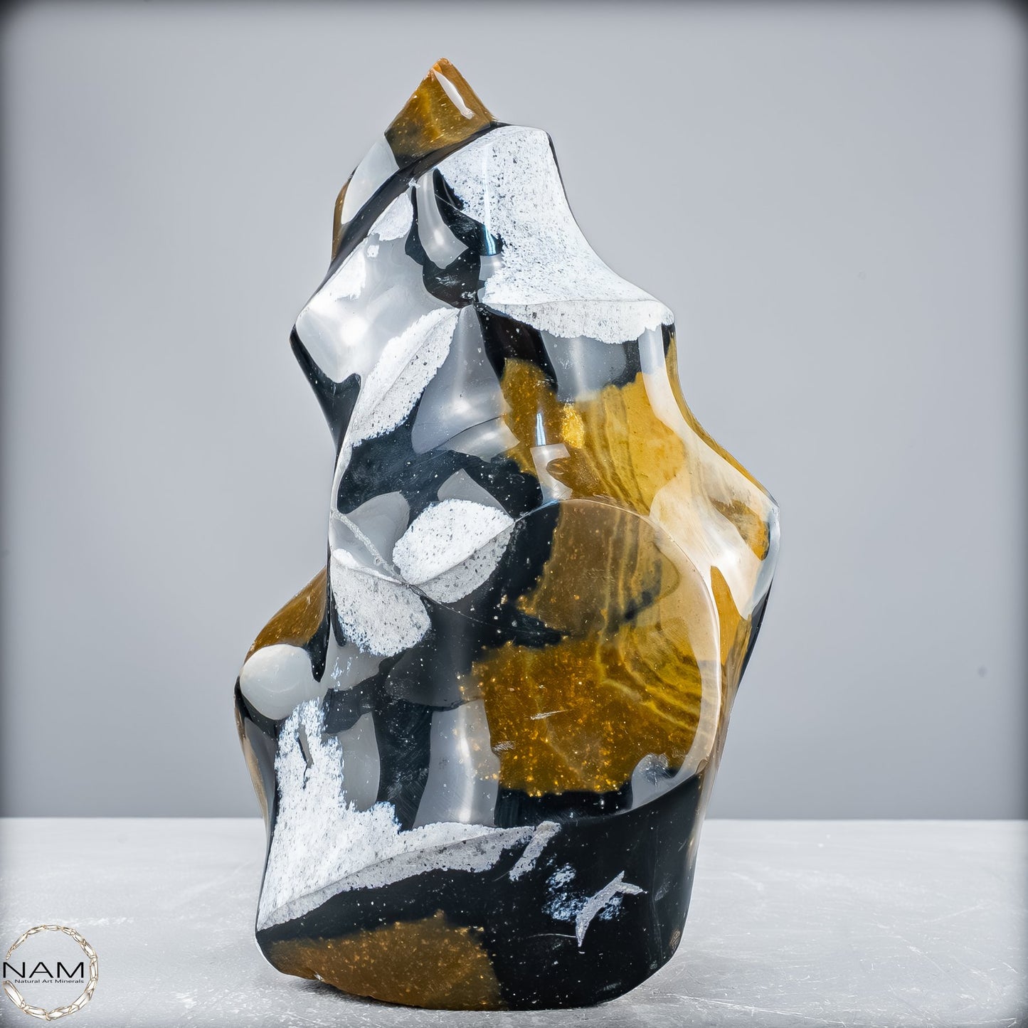 Natürliche Jaspis-Chalcedon Kristallflamme - 2537,18g