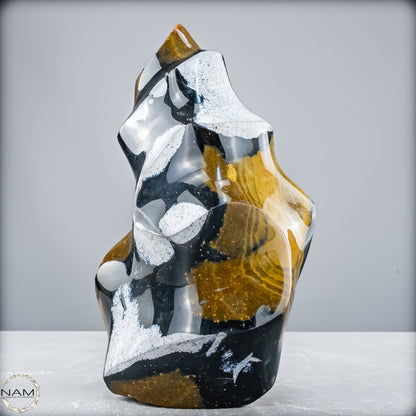 Natürliche Jaspis-Chalcedon Kristallflamme - 2537,18g