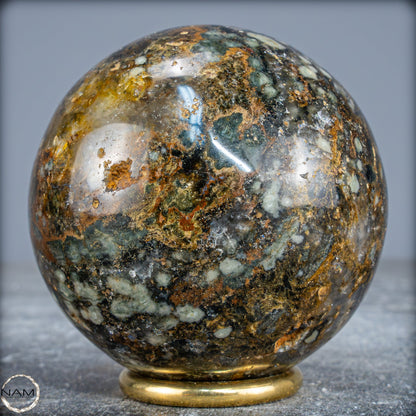 Natürliche Ocean-Jaspis-Achat Kugel - 652,51g