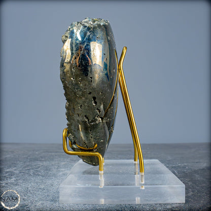 Natürliches Pyrit, Quarz und Galena Kristall Herz/Druse - 1146,61g