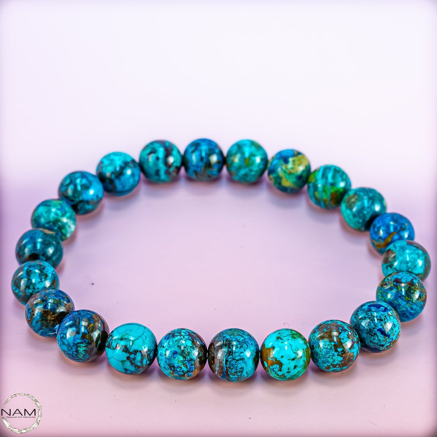 Exklusives Azurit-Malachit-Chrysokoll Armband - 26,85g 134,25ct