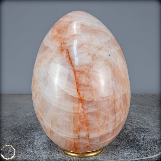 Natürliches Rotes Feuerquarz-Kristall Ei - 5563,12g