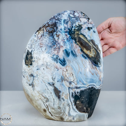 Mystik in Stein – Gebänderter Achat trifft schwarzen Opal - 11788,15g