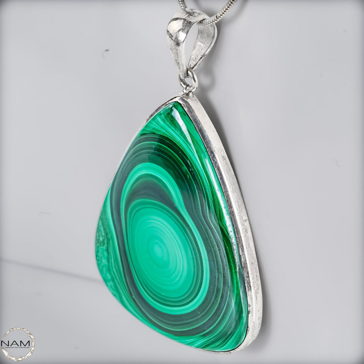 Malachit-Anhänger aus 925er Silber 21,61g 108,05ct