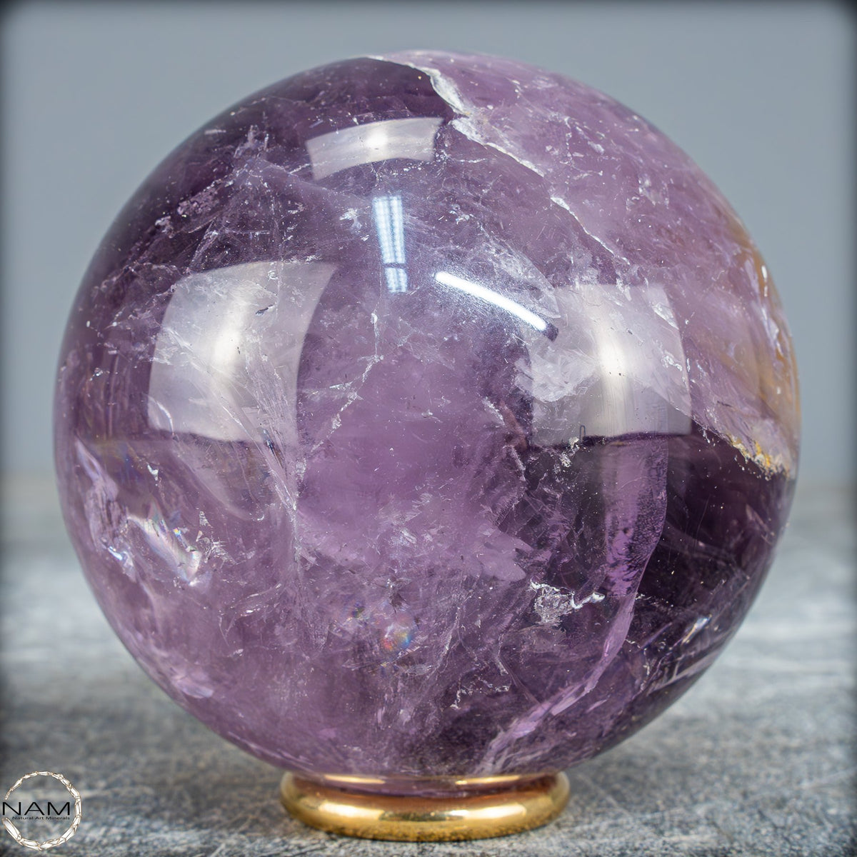 Natürliche Amethyst-Kristall Kugel, Brasilien - 484,35g