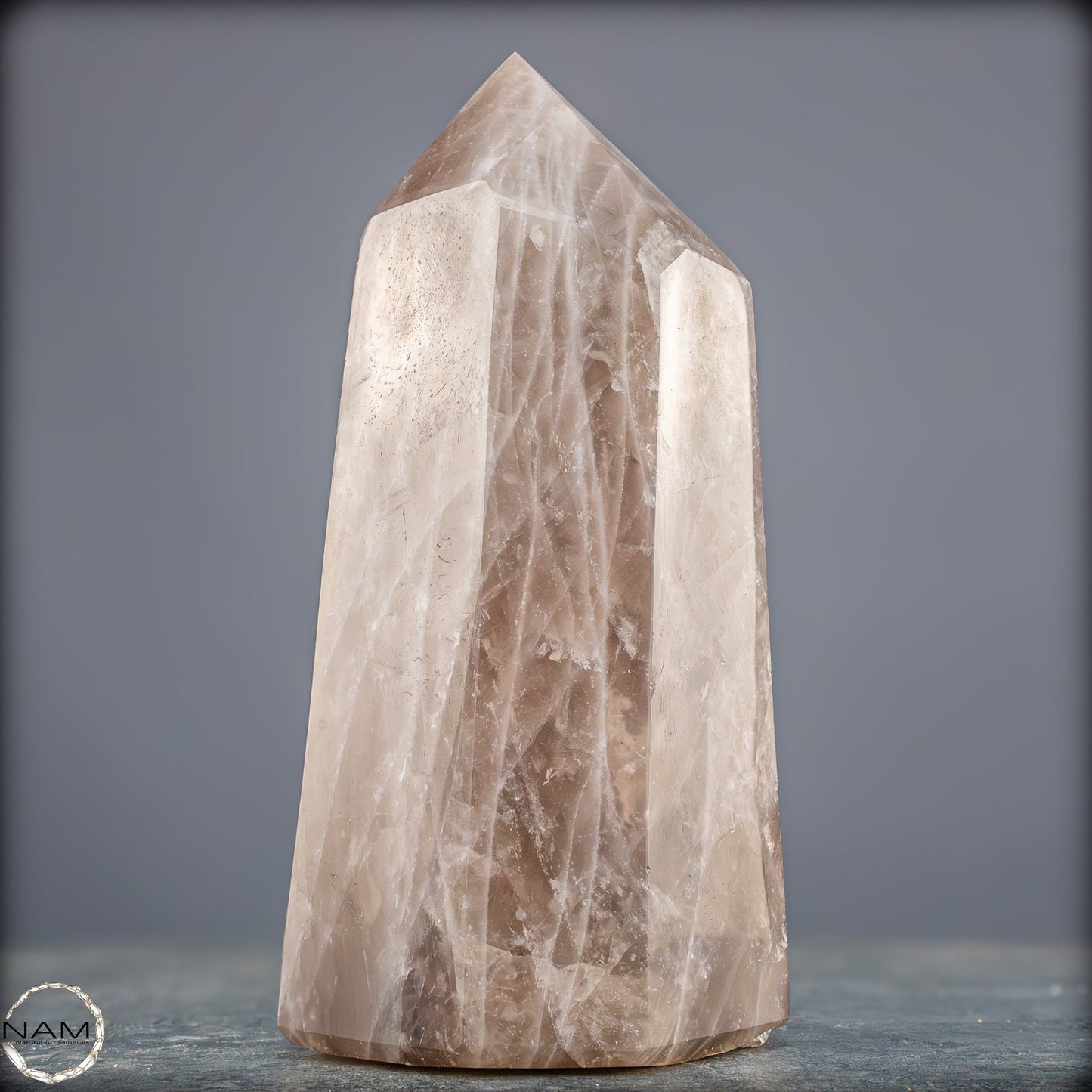 Natürlicher Rauchquarz-Kristall Obelisk aus Brasilien - 1392,55g