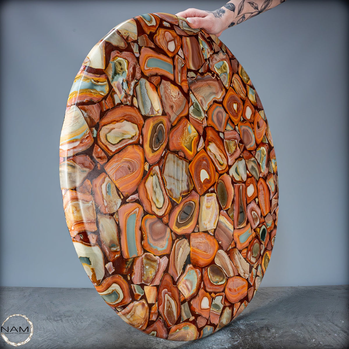 Wunderschöne Tisch-Platte aus Natürlichem Jasper - 13984,11g