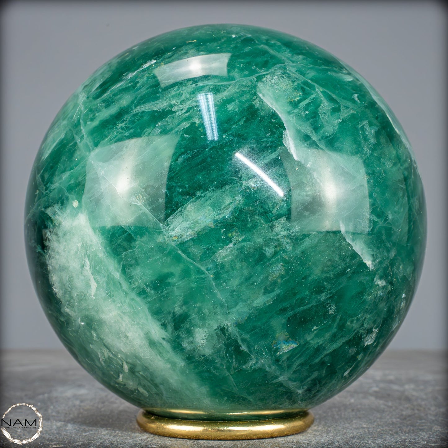 Natürliche Grüne Fluorit Kristallkugel, Spitzenqualität - 4757,67g