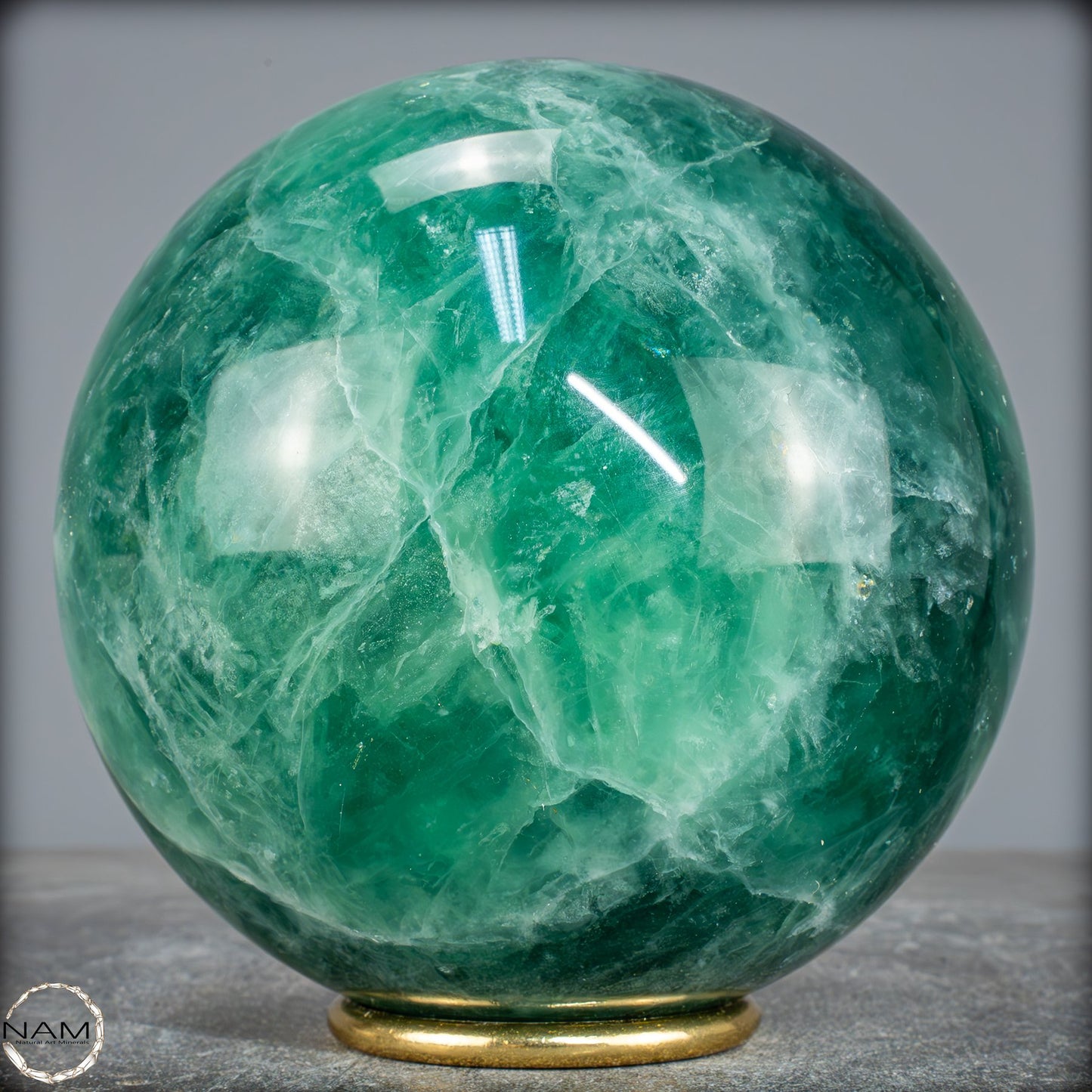 Natürliche Grüne Fluorit Kristallkugel, Spitzenqualität - 4757,67g