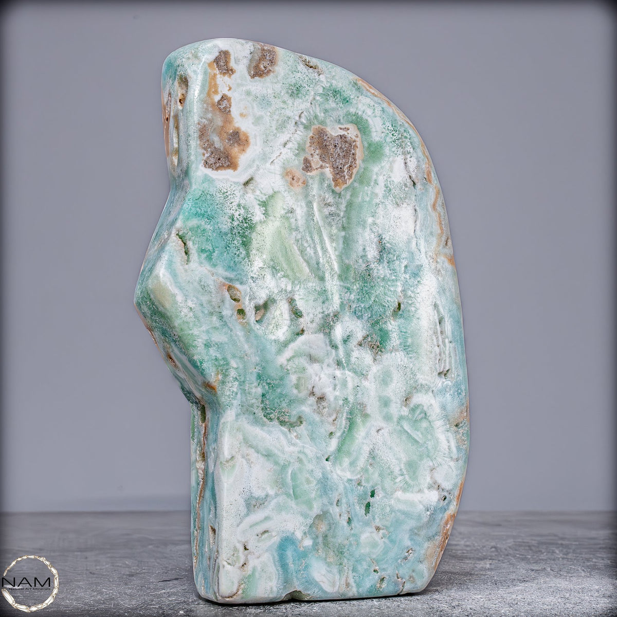 Natürlicher Blau-Grüne Aragonit Kristall-Freiform - 1173,29g