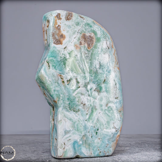Natürlicher Blau-Grüne Aragonit Kristall-Freiform - 1173,29g