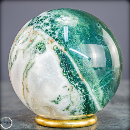 Natürlicher Moos Achat Kristall-Kugel -588,85g