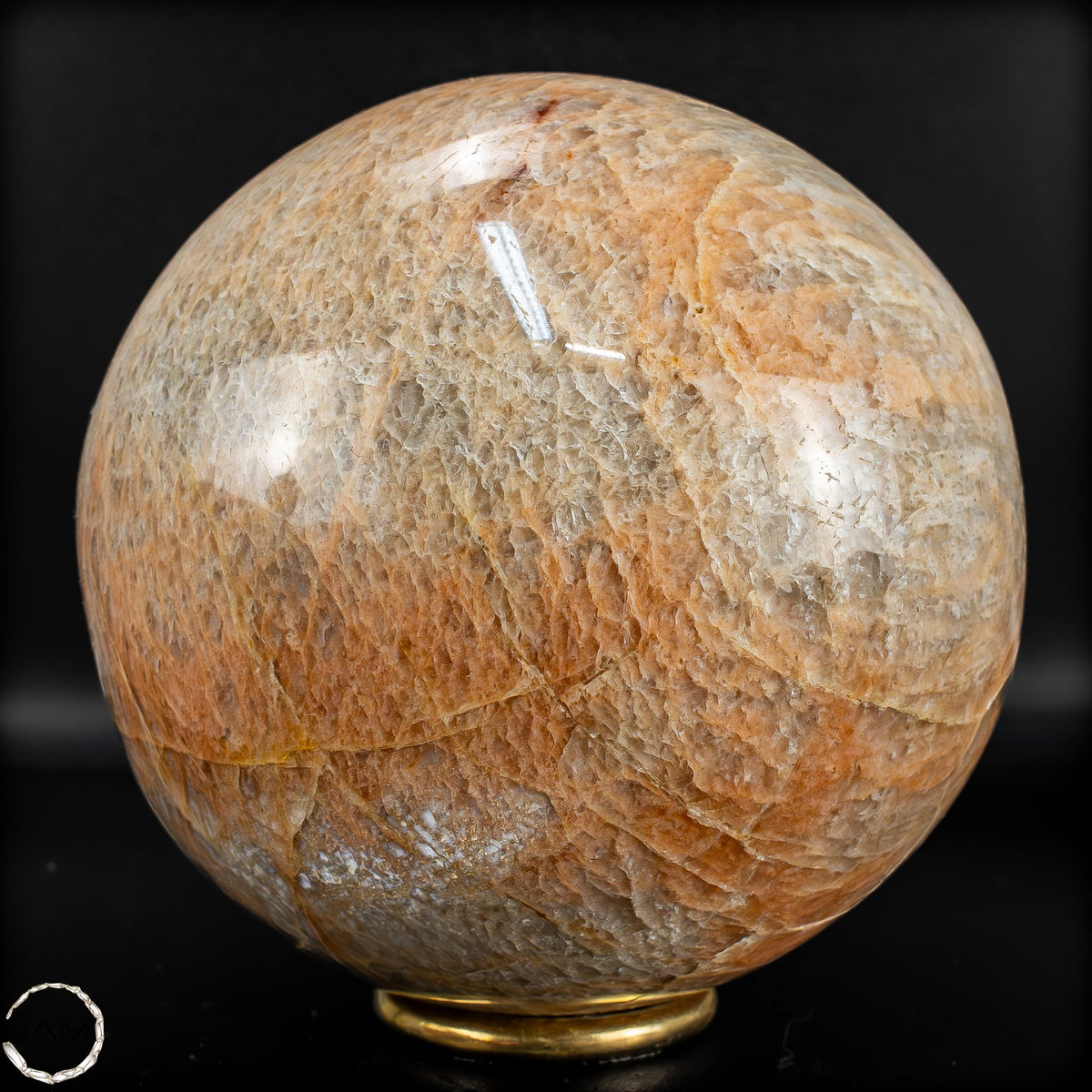 Natürlicher Pfirsich-Mondstein Kristall-Kugel -1915,17g