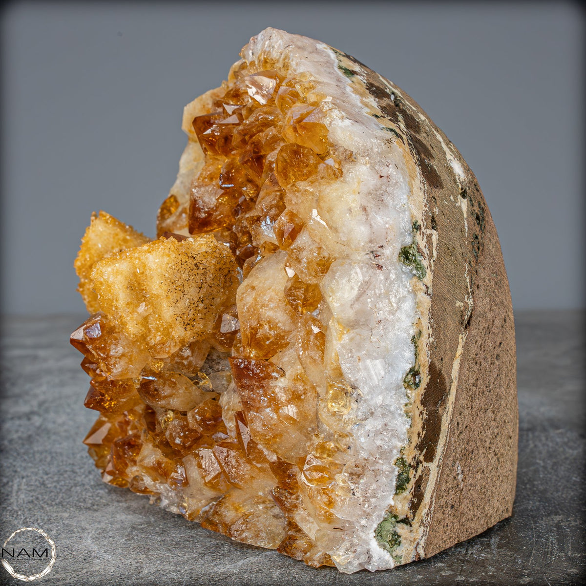 Citrin-Quarz Druse, Brasilien -1850,51g