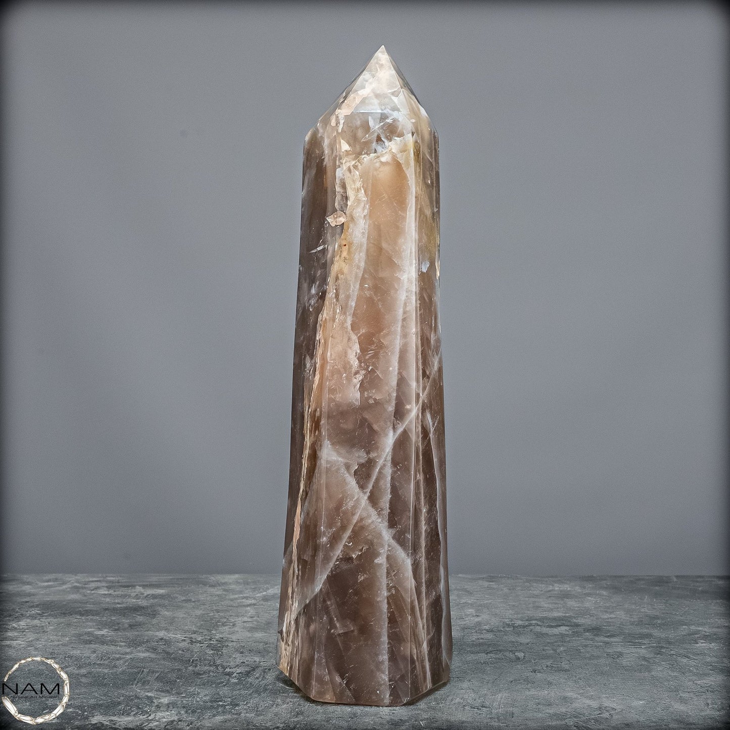 Natürlicher Rauchquarz-Kristall Obelisk aus Brasilien - 2178,44g