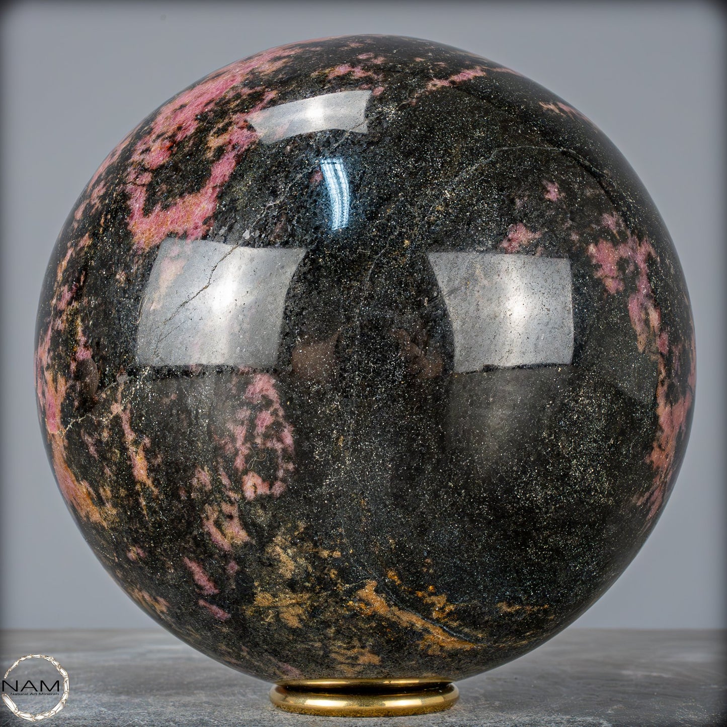 Natürliche Große Rhodonit-Kristall Kugel - 9872,13g - 180mm