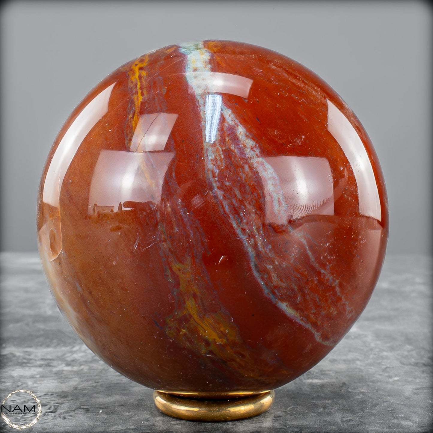 Natürliche Jaspis-Achat Kristallkugel - 736,67g