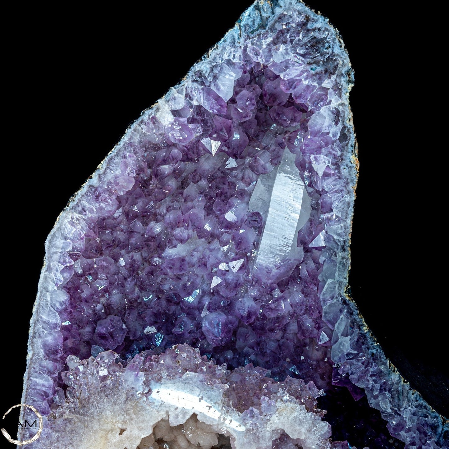 Museumsstück Chalcedon, Calcit, Citrin, Amethyst Geode - 38604.11g